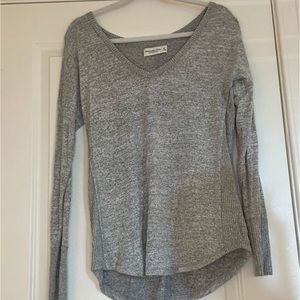 Abercrombie soft grey sweater material long sleeve shirt, NEVER WORN